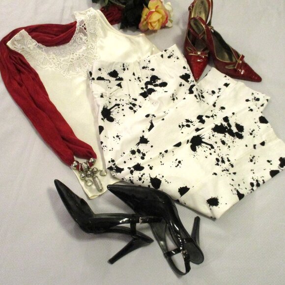 ❣💖 SANDRA PETITE PIQUE BLACK WHITE CAPRIS – SIZE 4P – NWOT 💖❣ - Picture 6 of 16